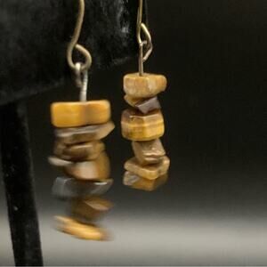 Tiger's Eye Drop Earrings